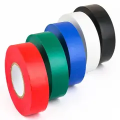GENERICO - Pack Cintas Aisladora 19mm x 20mts 5 Colores