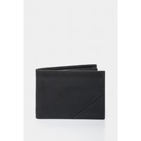 Vélez Billetera Titus De Cuero Hombre Grabado Cruces Negro