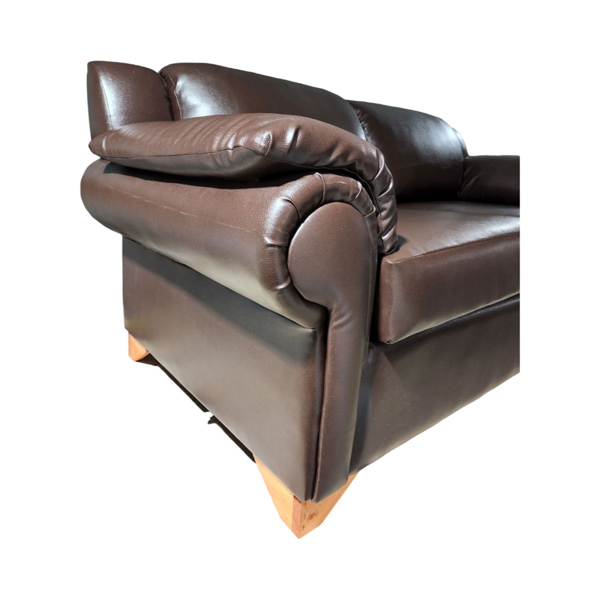 MUEBLES NEW - SOFA DOS CUERPOS CHOCOLATE GRECIA.