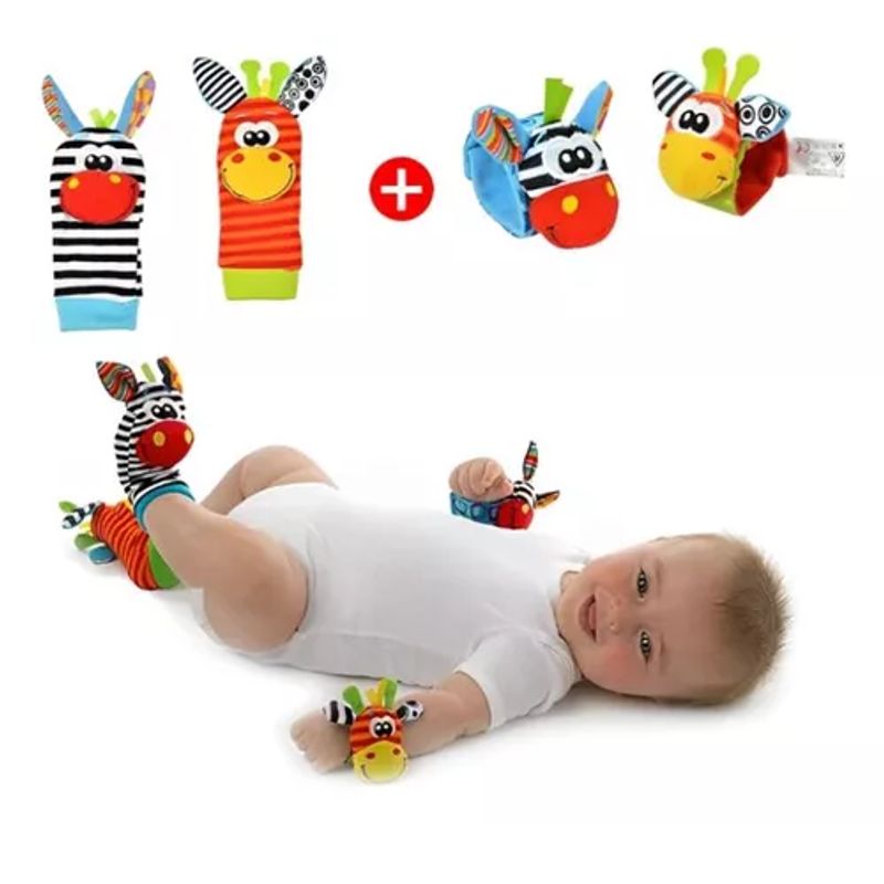 GENERICO - Pack De Calcetines Y muñequeras Estimulantes Y Sonajeros