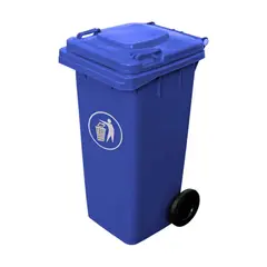 GENERICO - Basurero 120lt con tapa alta densidad azul