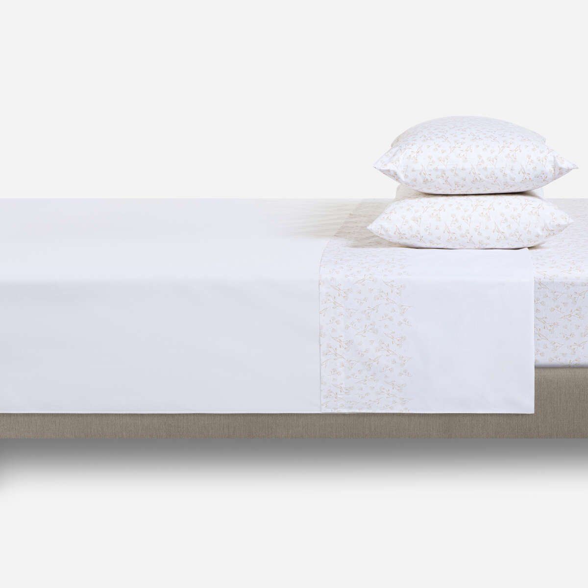 ROSEN - Sábana 180 Hilos Algodón-Poliéster Guarda Ramage 2 Plazas