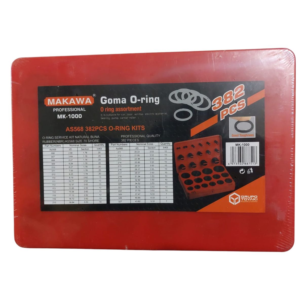 GENERICO - Kit De Gomas Para Sellar O-ring - 382 Piezas - Makawa