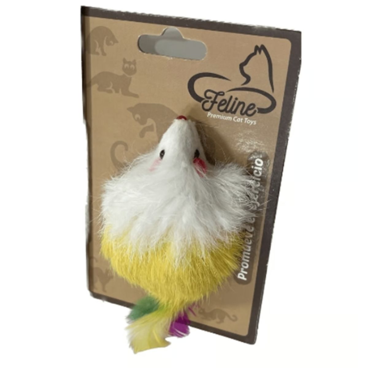 GENERICO - Juguete Gato- Raton Con Plumas