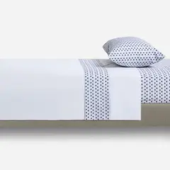 ROSEN - Sábana 180 Hilos Algodón-Poliéster Guarda Mosai 1,5 Plazas