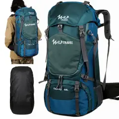 WILD TRAVEL - Mochila Trekking y Camping ExploreTrail 60 litros WildTravel