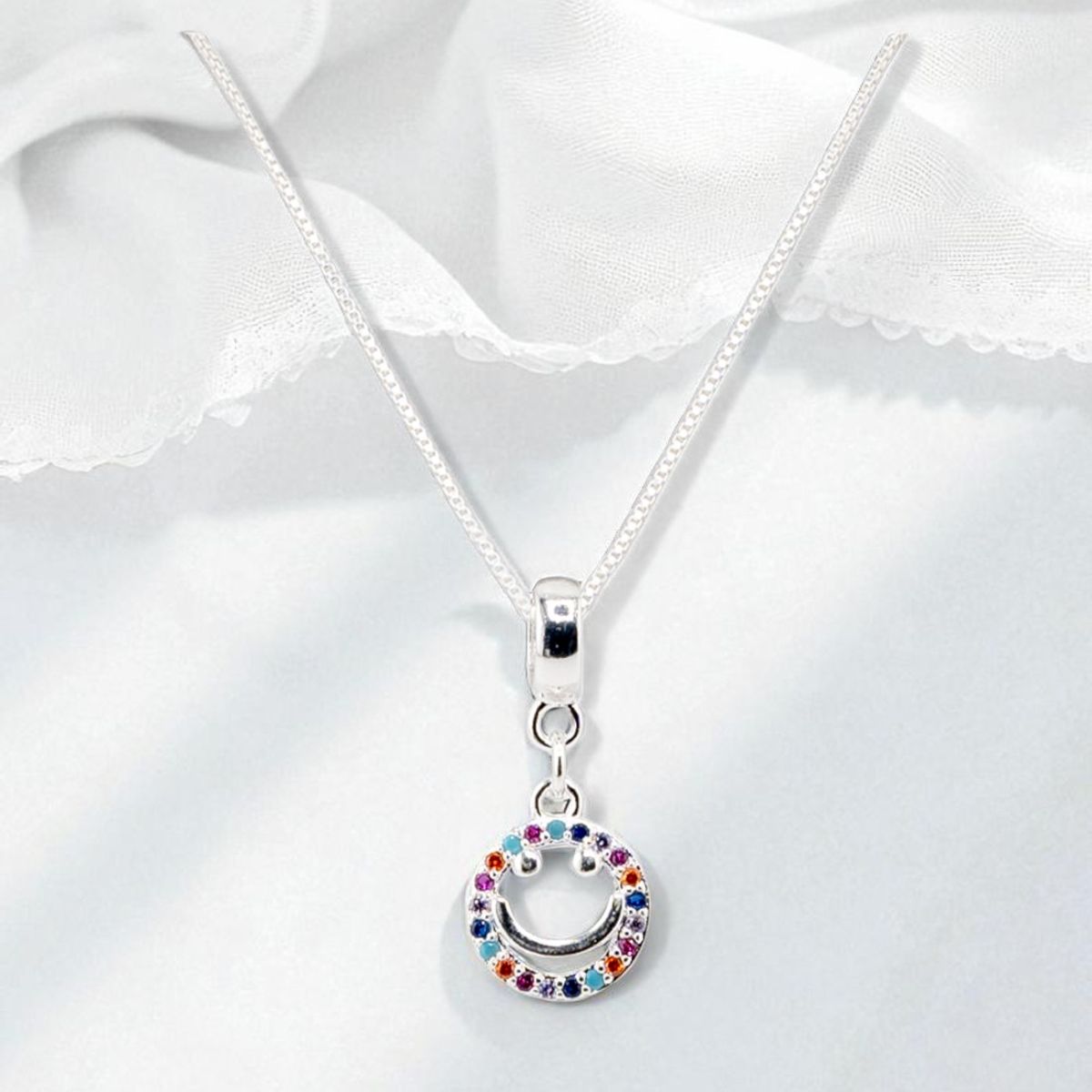 JOYAS MONTERO - Collar Smile Colores Baño de Oro Blanco