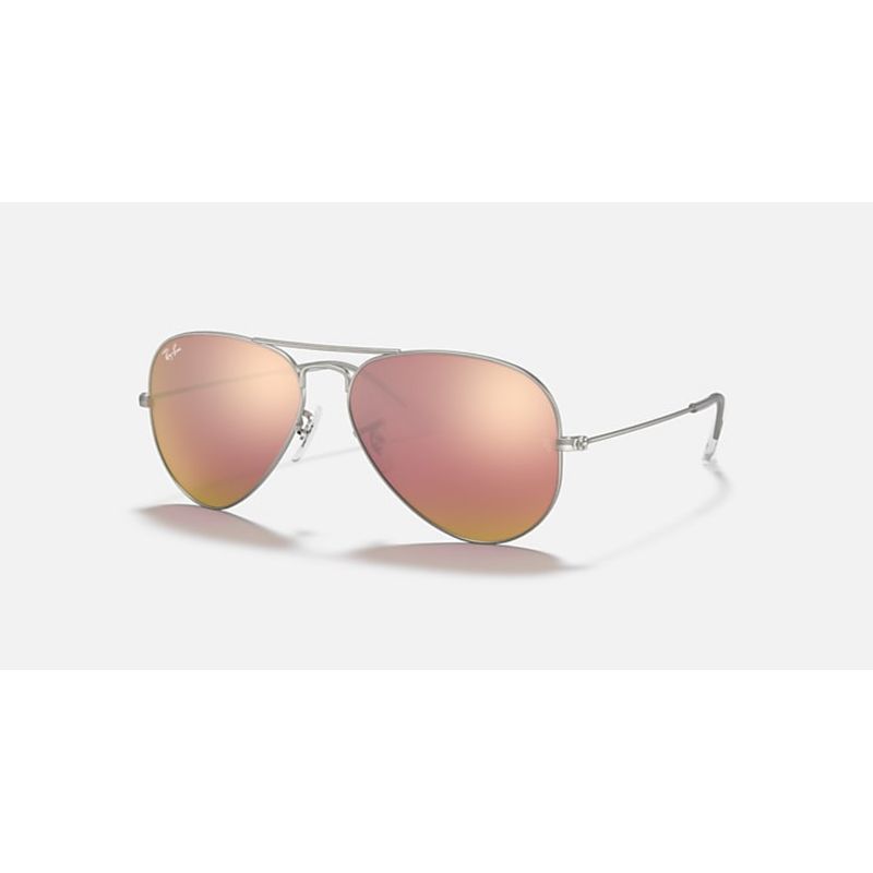 RAY BAN - Lentes de Sol Ray Ban Aviator RB3025 Espejo plateado mate/rosa 58-14