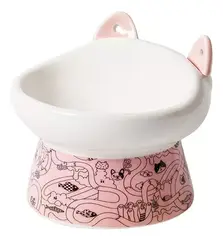 GENERICO - Plato Ceramica Orejas Tipo Cuchara Para Mascota Perro Gato