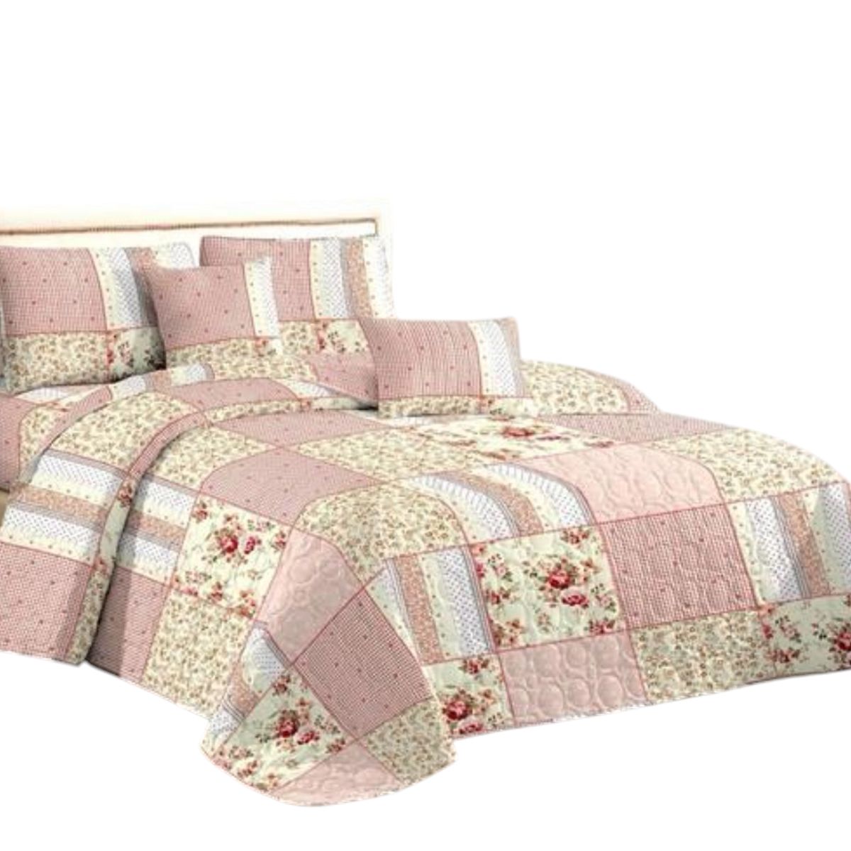 GENERICO - Cobertor Quilt De Verano + Juego De Sabanas King