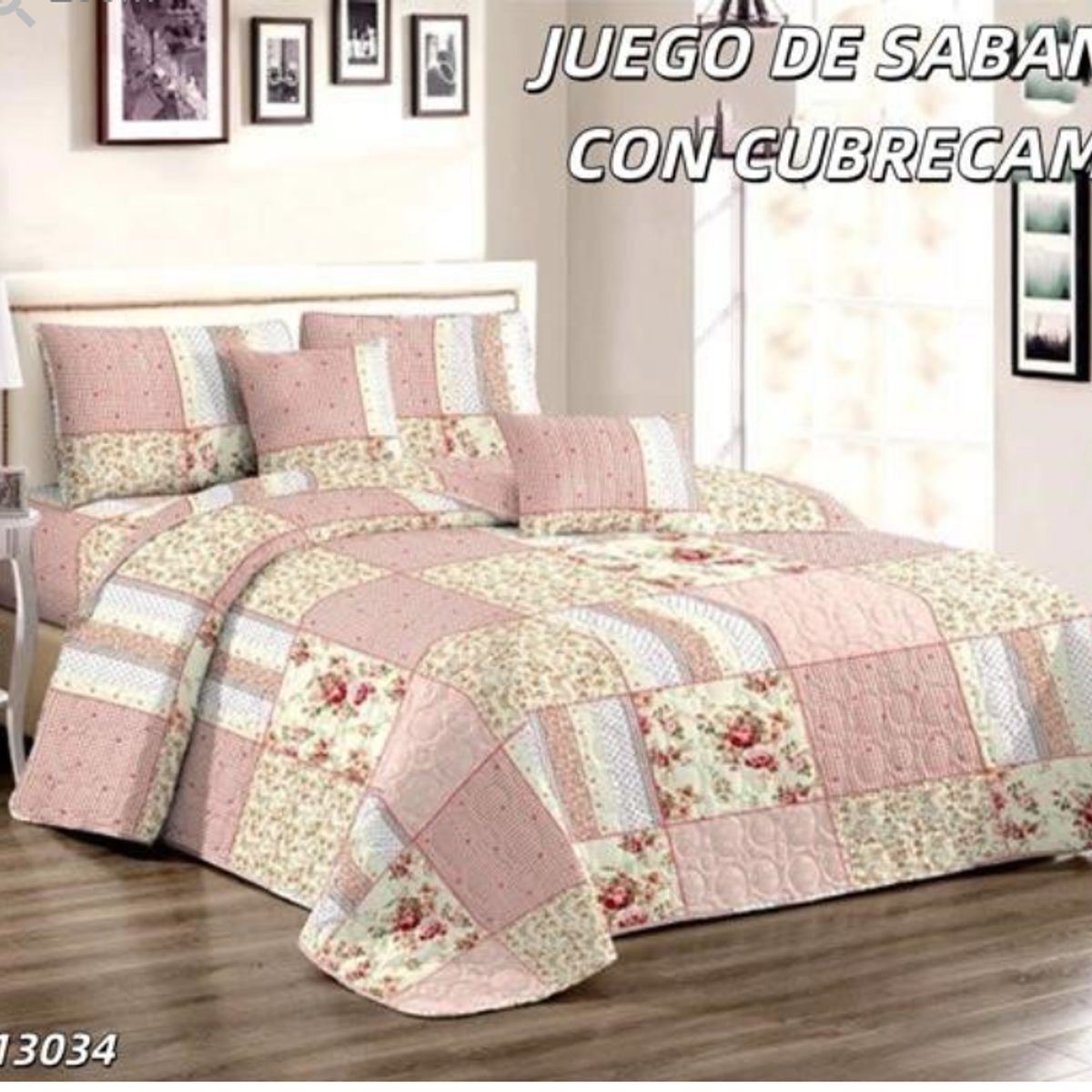 GENERICO - Cobertor Quilt De Verano + Juego De Sabanas King