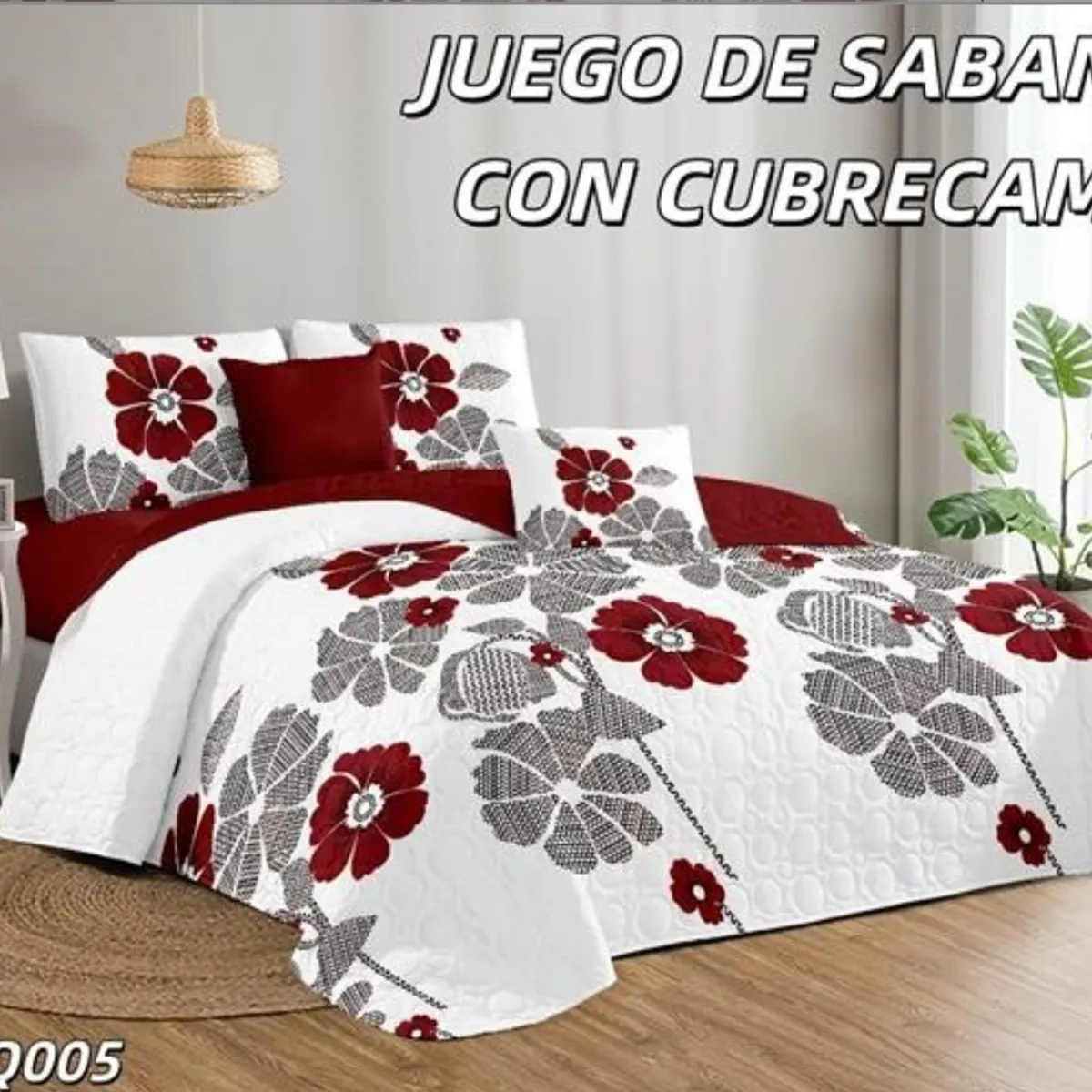GENERICO - Cobertor Quilt De Verano + Juego De Sabanas King