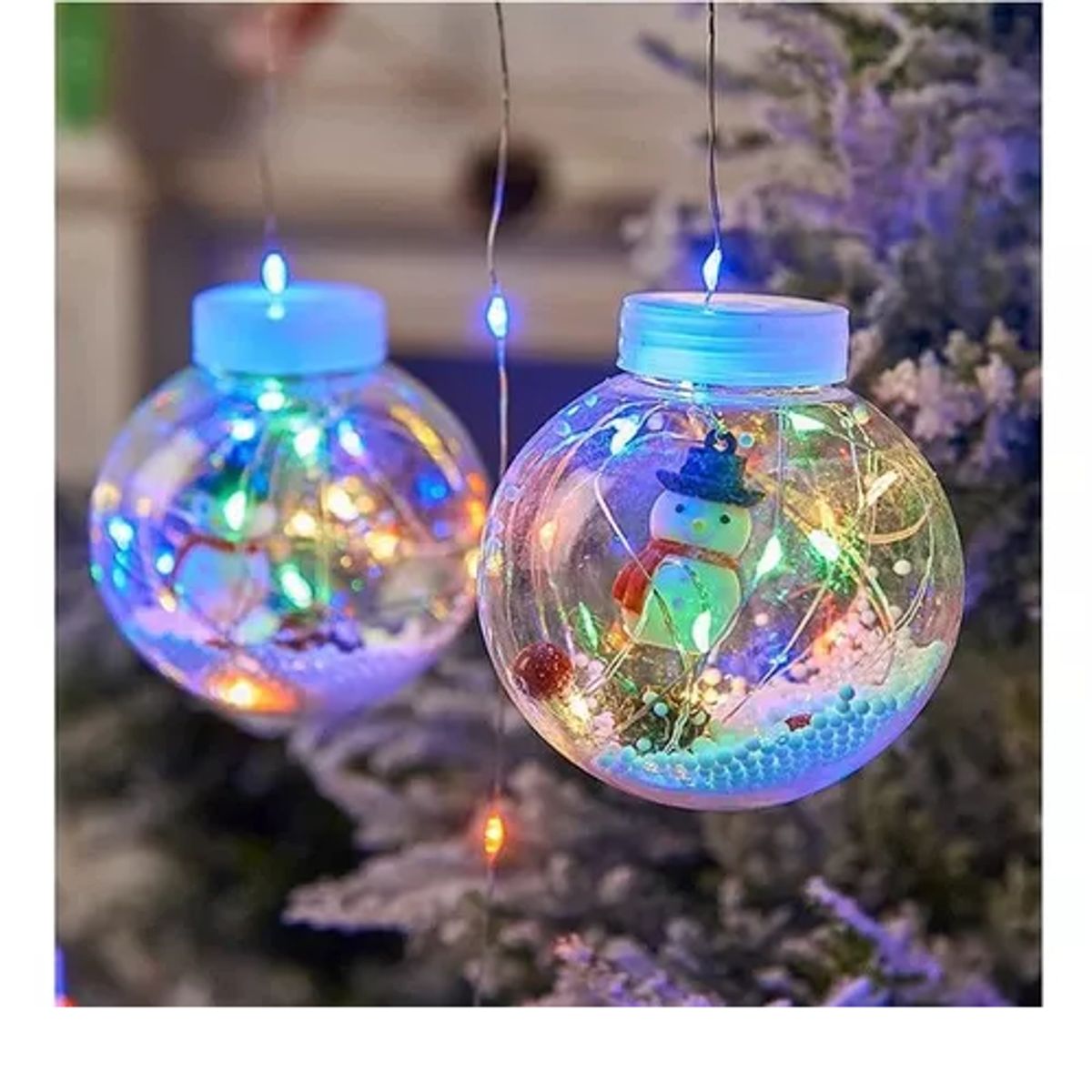 GENERICO - Cortina Esfera Luces Led Solar Navidad Viejo Pascuero Arbol