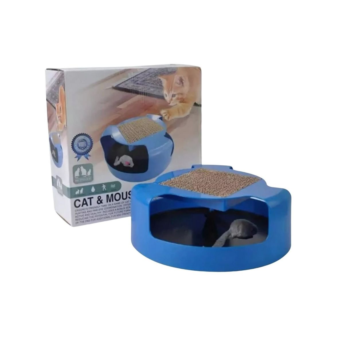 GENERICO - Juguete Interactivo Para Gatos Atrapa Al Raton Rascador