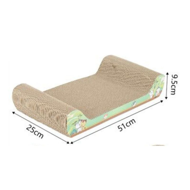 GENERICO - Rascador Especial Carton Corrugado Grueso Para Gatos Verde