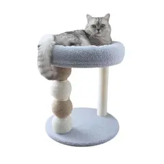 GENERICO - Rascador Juguete Para Gatos 49 cm Altura 2 Pisos Azul Torre