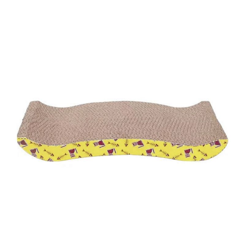 GENERICO - Rascador Uñas para Gatos de Carton Corrugado Forma Curva