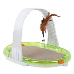 GENERICO - Juguete Rascador Interactivo Para Gato Pluma Pelota 4 en 1