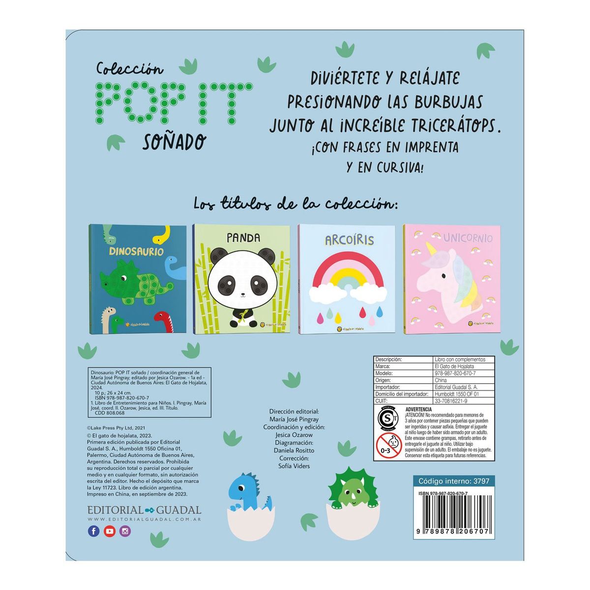 EDITORIAL GUADAL - LIBRO Dinosaurio