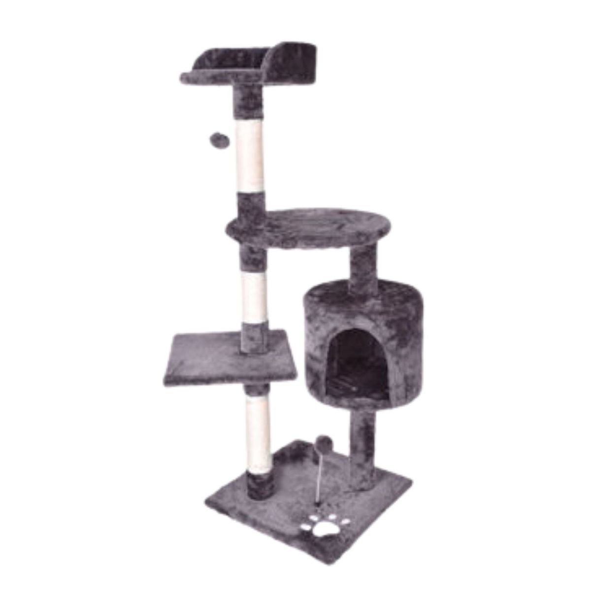 GENERICO - Rascador Repisa Para Gatos Torre De 4 Pisos Gatos 118cm Azul