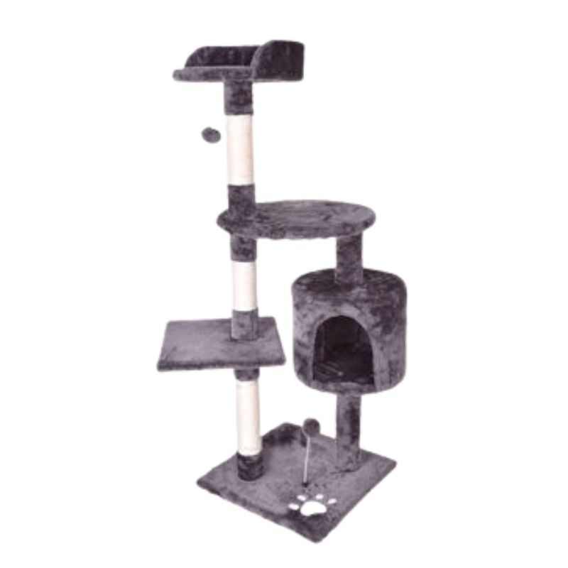 GENERICO - Rascador Repisa Para Gatos Torre De 4 Pisos Gatos 118cm Azul