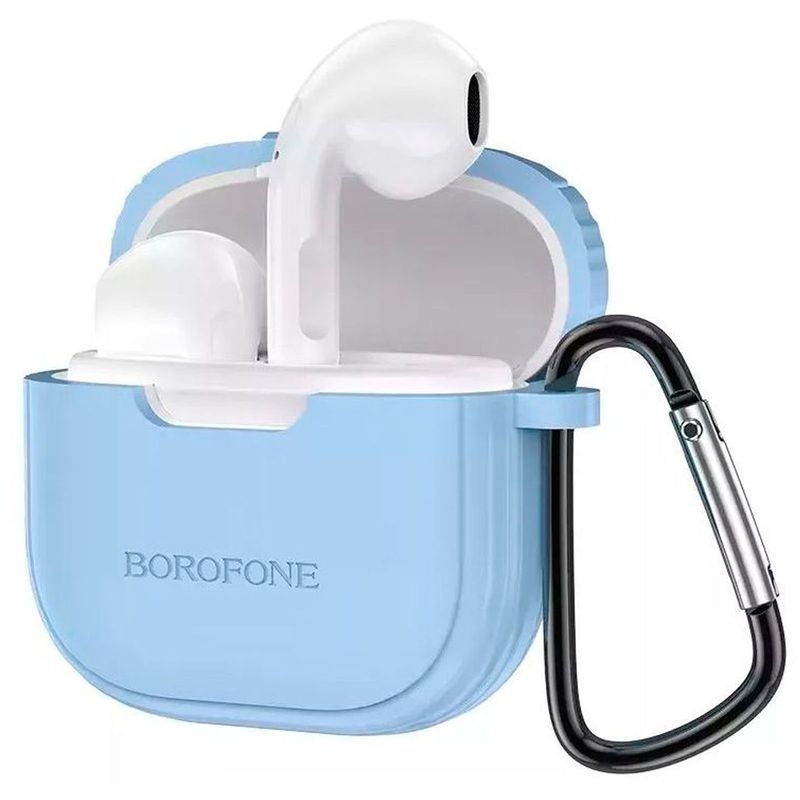 BORO - Audifono Inalambrico Bluetooth Case Goma Borofone BW29 Azul