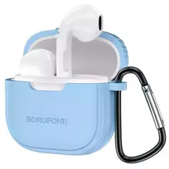 BORO - Audifono Inalambrico Bluetooth Case Goma Borofone BW29 Azul