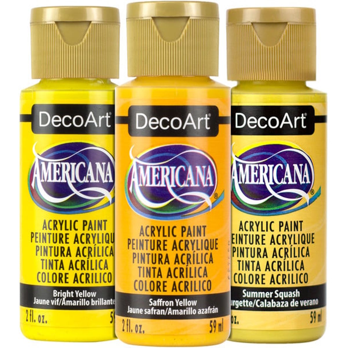 DECOART - Pintura Acrílica DecoArt Yellow Light DA144 Amarillo 59 ml