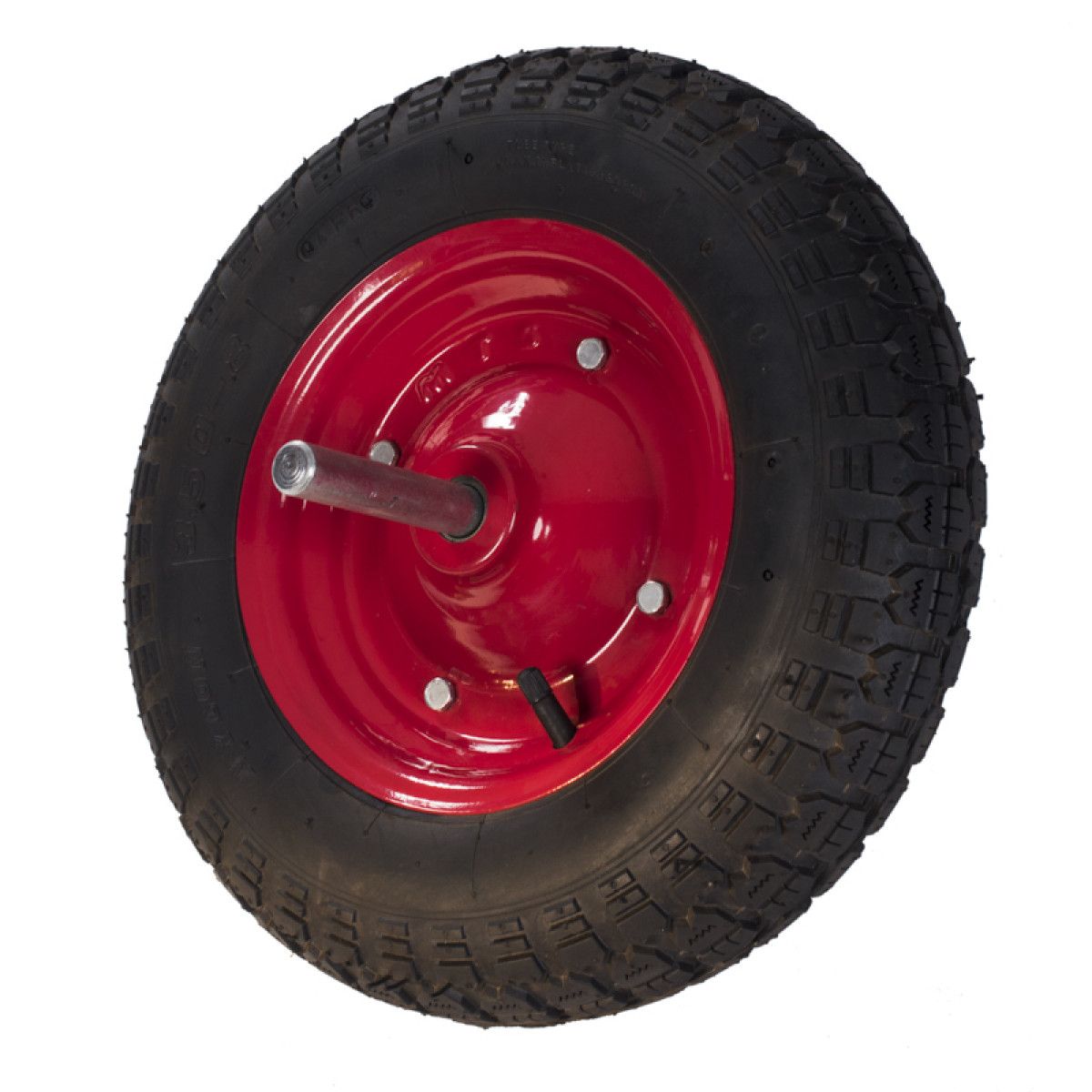 GENERICO - RUEDA CARRETILLA CON EJE 350X8  4 TELAS URO