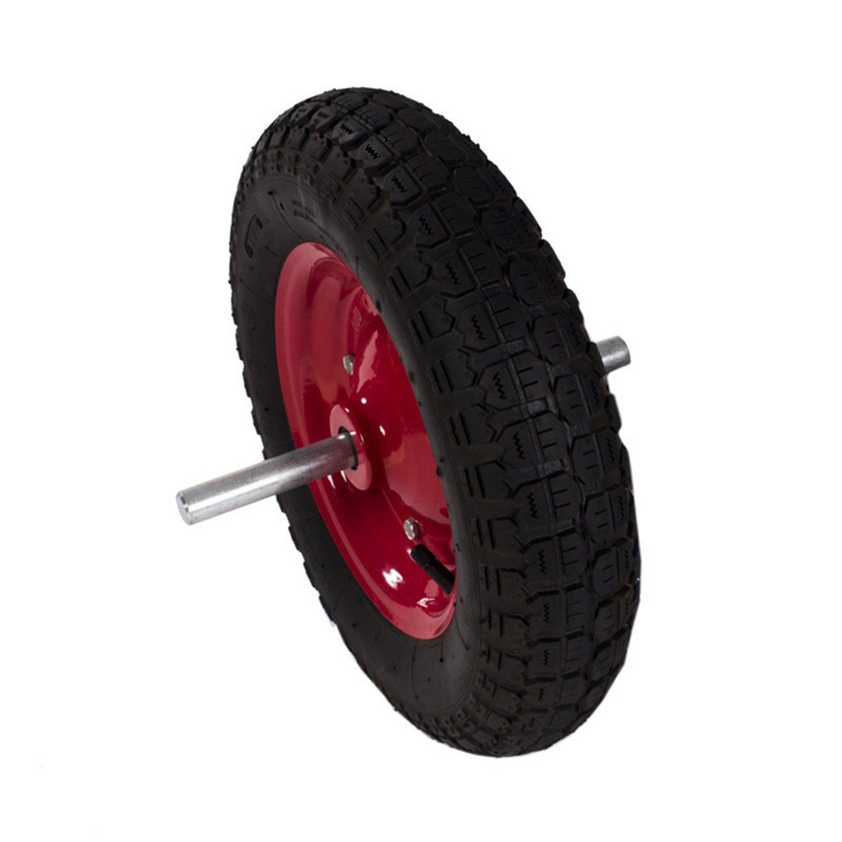 GENERICO - RUEDA CARRETILLA CON EJE 350X8  4 TELAS URO