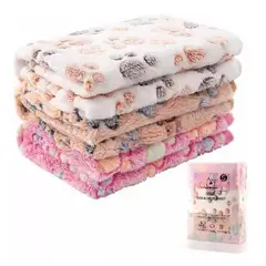 GENERICO - Pack de 3 mantas cálidas para mascotas 60x60 rosa