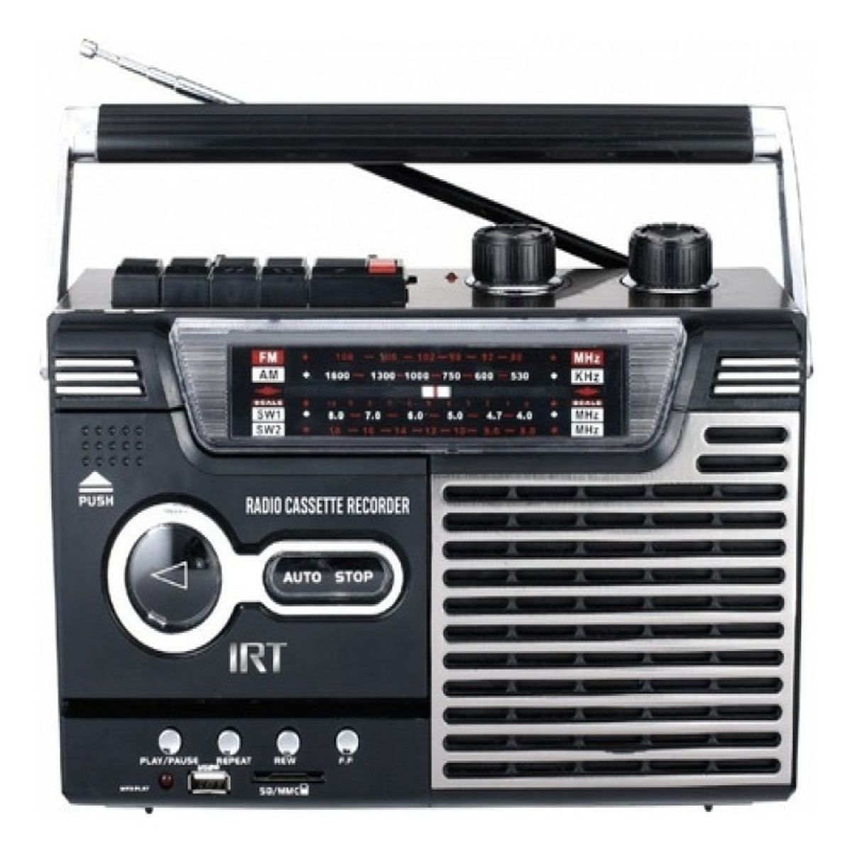 IRT - Radio Cassette Irt Bluetooth Vintage Color Negro