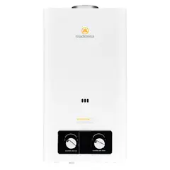 MADEMSA - Calefont Gas Licuado 7 Litros Tiro Natural Ionizado Essential 7 Eco GL Blanco
