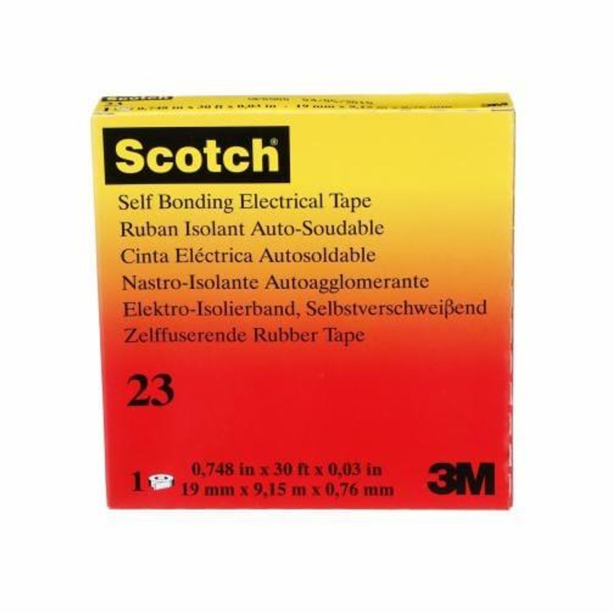 3M - Cinta de Goma 23 Autofundente 3/4" x 5mt