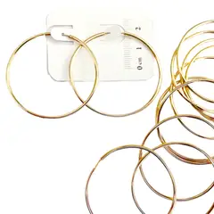GENERICO - Set De 6 Pares De Bases De Aros Con Baño De Oro Modelos 7