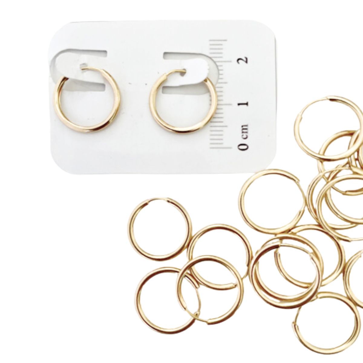 GENERICO - Set De 6 Pares De Bases De Aros Con Baño De Oro Modelos 2 - Dorado