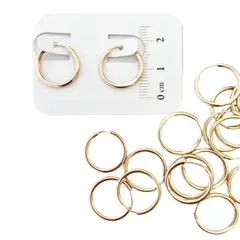 GENERICO - Set De 6 Pares De Bases De Aros Con Baño De Oro Modelos 2 - Dorado