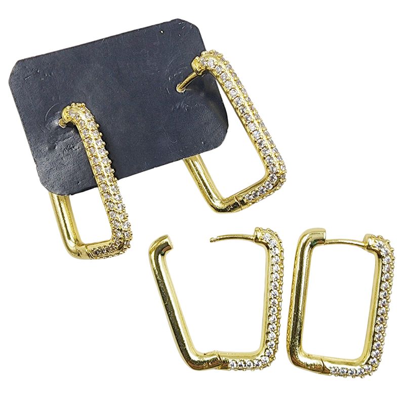 GENERICO - Set De 6 Pares De Bases De Aros Con Baño De Oro Modelos 9 - Dorado