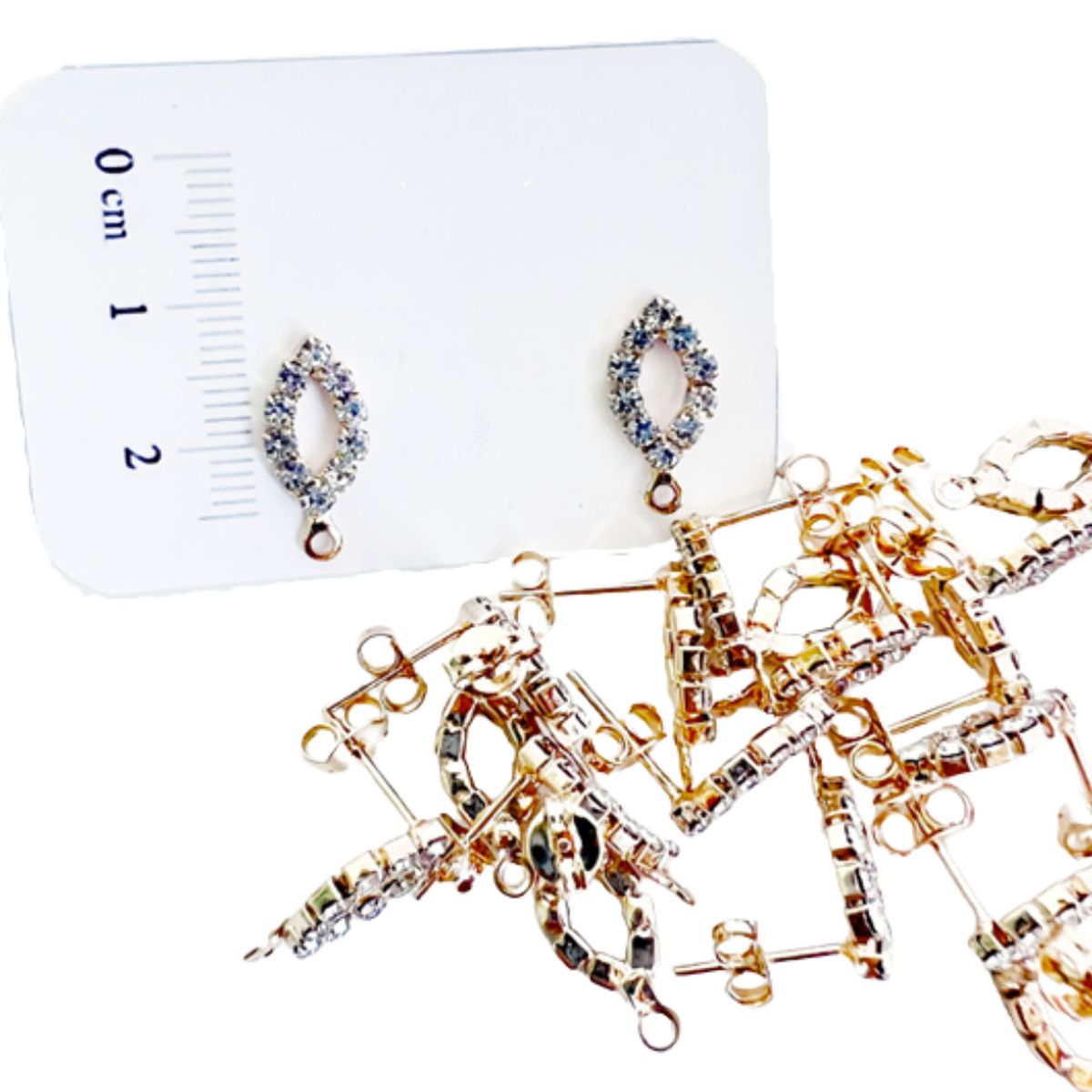 GENERICO - Set De 6 Pares De Bases De Aros Con Baño De Oro Modelos 2 - Dorado