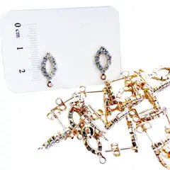 GENERICO - Set De 6 Pares De Bases De Aros Con Baño De Oro Modelos 2 - Dorado