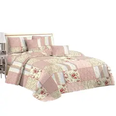 GENERICO - Cobertor Quilt De Verano + Juego De Sabanas Plaza y Media
