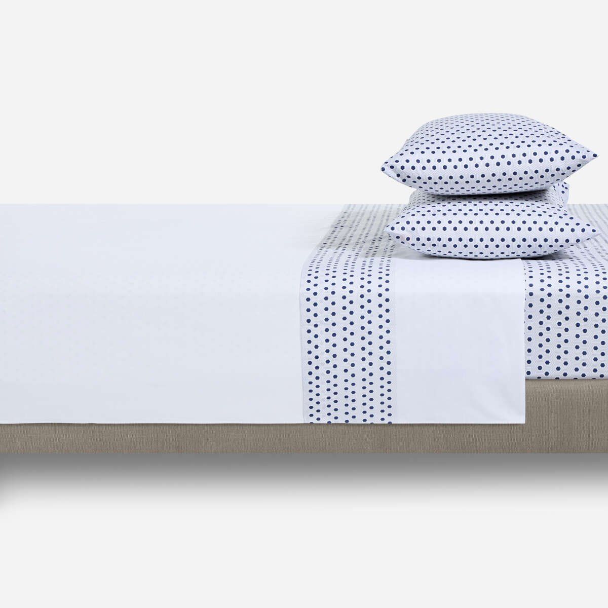 ROSEN - Sábana 180 Hilos Algodón-Poliéster Guarda Mosai King