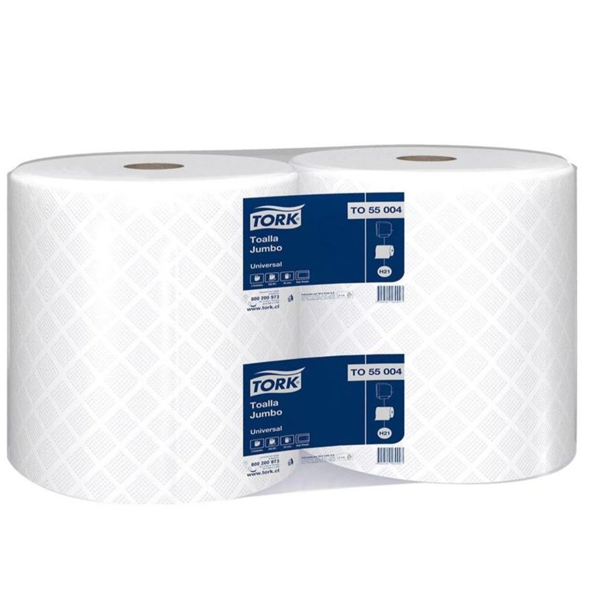 TORK - Toalla jumbo universal 2 rollos x 250 metros hoja simple