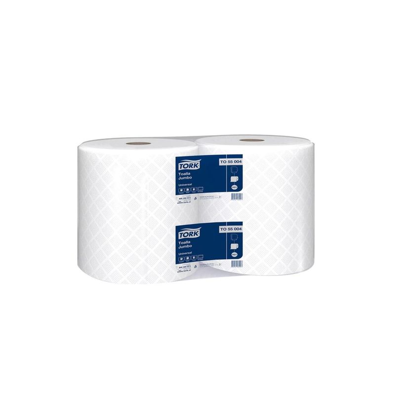 TORK - Toalla jumbo universal 2 rollos x 250 metros hoja simple