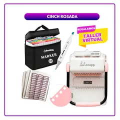 AMERICAN CRAFTS - Cinch ROSADA + 3 Planners + 80 Marcadores Hoby