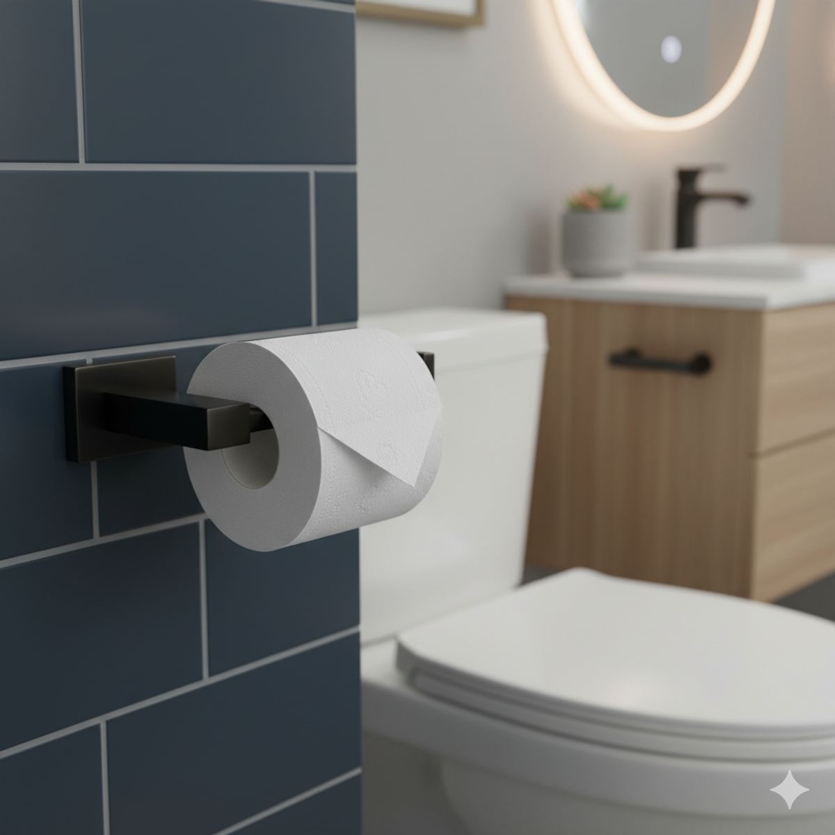 STRETTO - Gancho Porta Papel Higiénico Base Porta Confort Soport Rubo Stretto