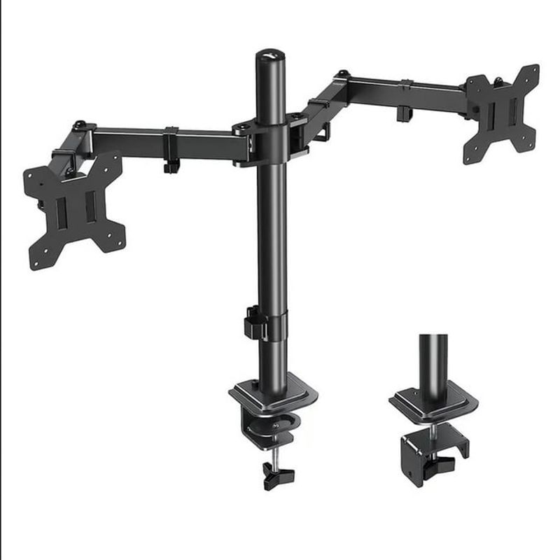 GENERICO - Brazo Soporte Doble Para 2 Monitores Linkon Base Escritorio 4.8
