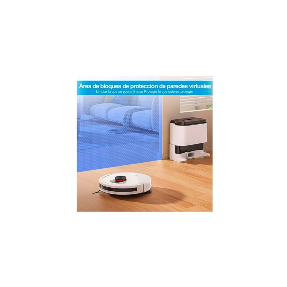 ROIDMI - Robot Aspirador Eve CC ROIDMI con función de Limpieza 4000Pa Blanco