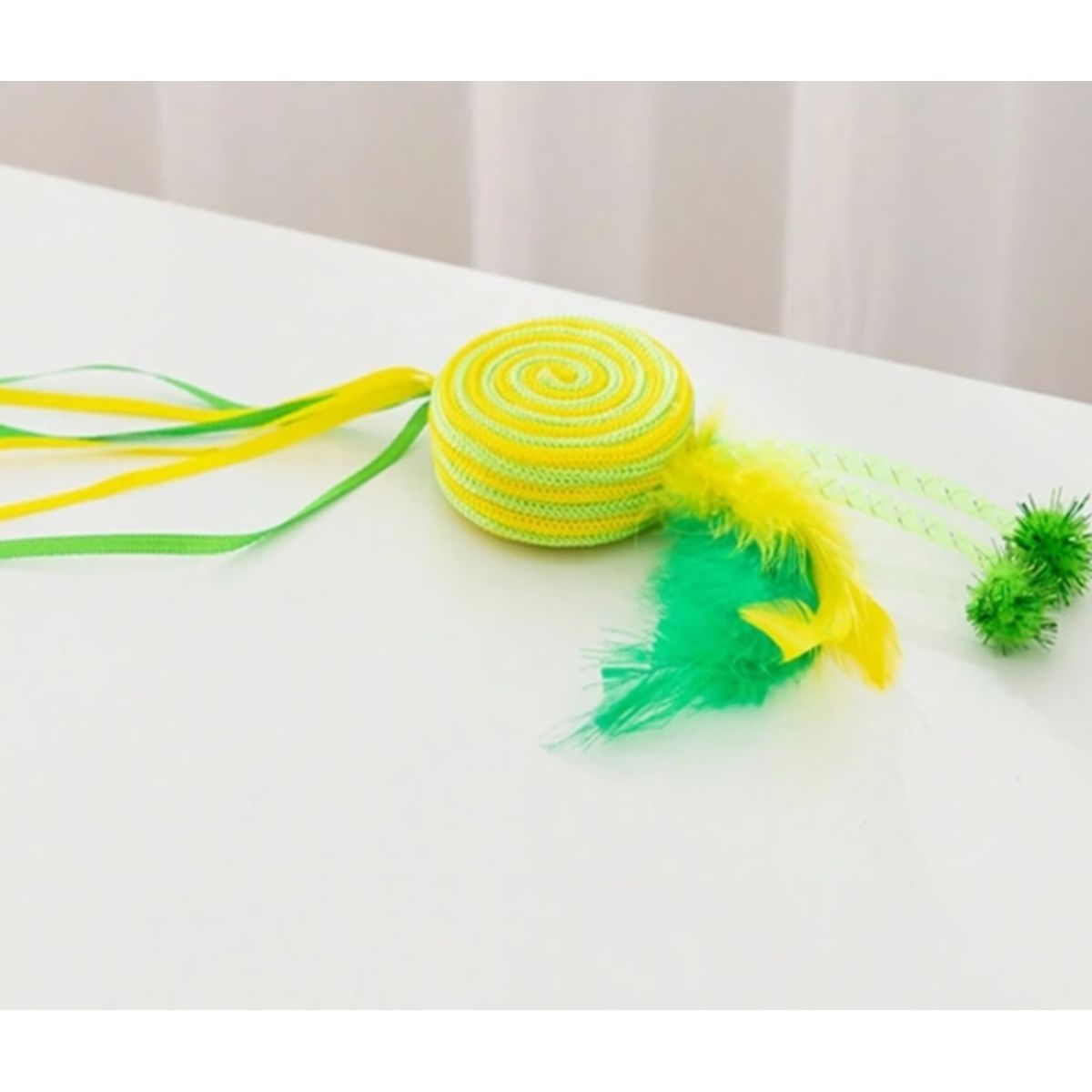 GENERICO - Juguete Para Gatos Con Lollipop Y Borlas Con Plumas