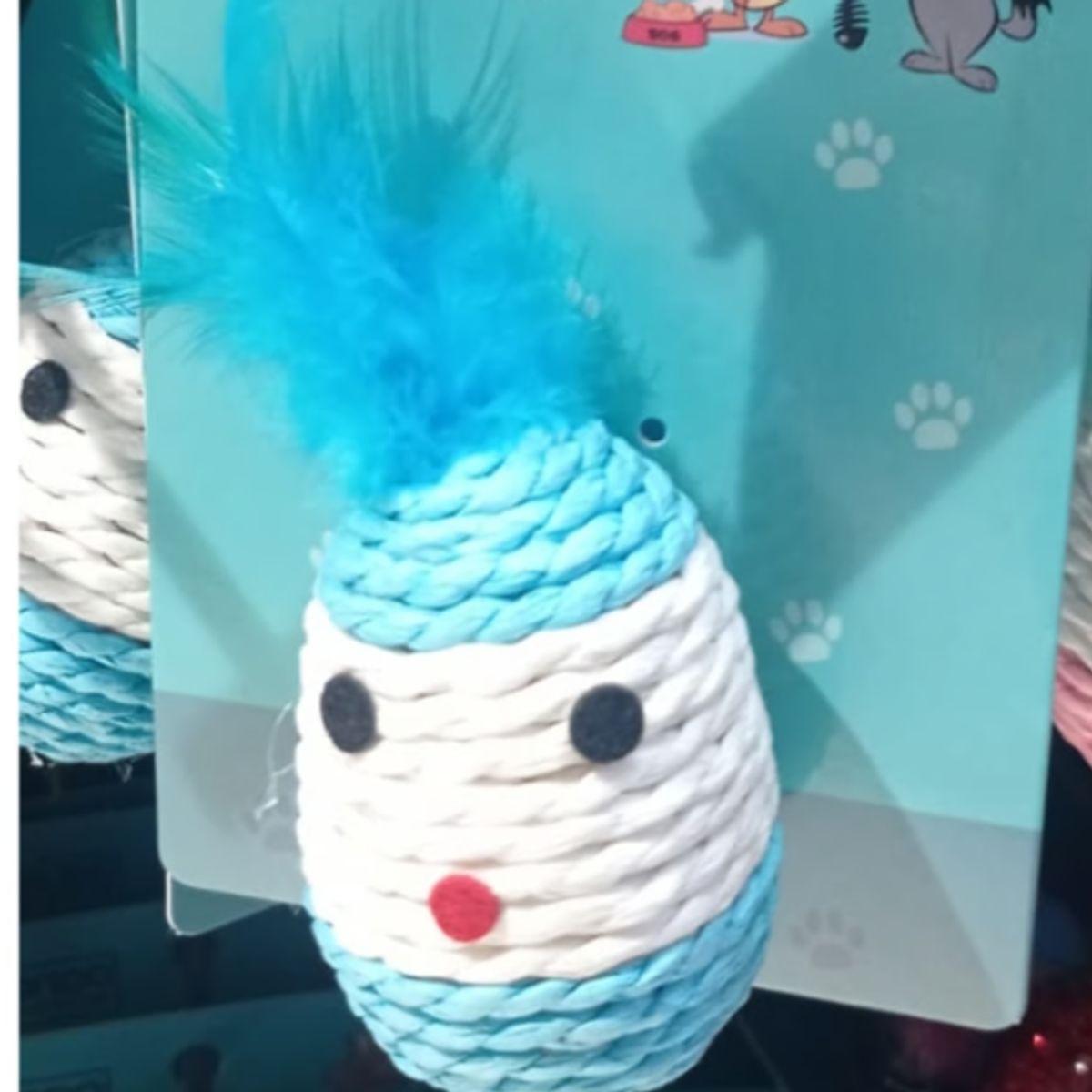 GENERICO - Juguete Para Gatos De Hilo Con Plumas